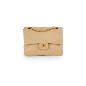 Top Quality Chanel  Square Double Flap Beige Lambskin - Series 1