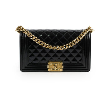 Top Quality Chanel Old Medium Boy Bag Black