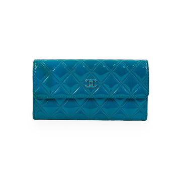 Top Quality Chanel Long  Blue Wallet