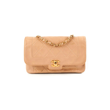 Top Quality Chanel  Beige Diana Lambskin