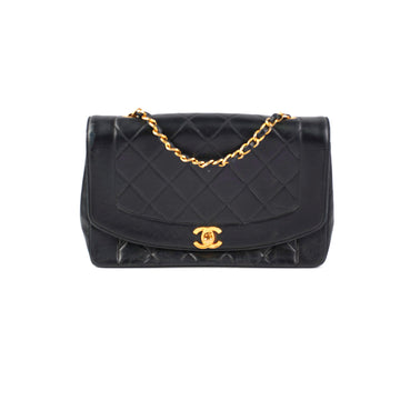 Top Quality Chanel  Medium Diana Lambskin Black Bag