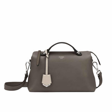 FD BY THE WAY MEDIUM LEATHER BOSTON BAG BROWN 20CM 8BL1465QJF03B