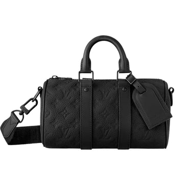 LV KEEPALL BANDOULIÃRE 25 MONOGRAM TAURILLON BLACK 24CM M20900