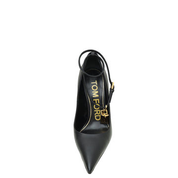 Tom Ford Black Lock Ankle Strap Pump 37.5