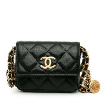 Top Quality Chanel CC Caviar Twist Your Buttons New Belt Bag Black