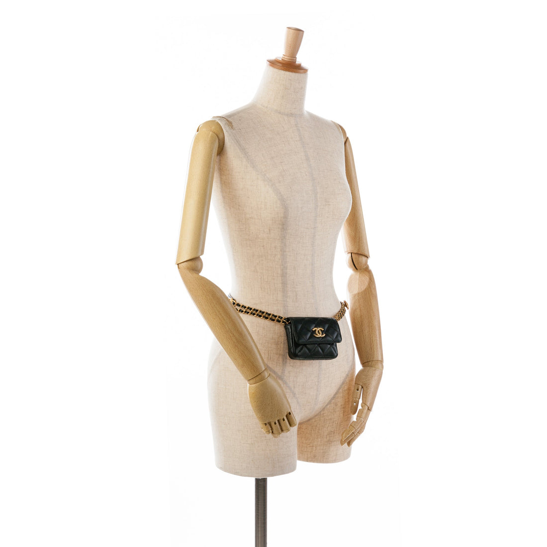 Top Quality Chanel CC Caviar Twist Your Buttons New Belt Bag Black