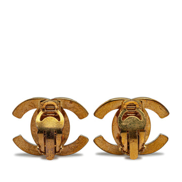 CHANEL CC Turn Lock Clip On Earrings Costume Earrings