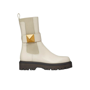 VL GARAVANI ONE STUD BEATLE BOOT IN CALFSKIN LIGHT IVORY 2W2S0FY1KUM I16