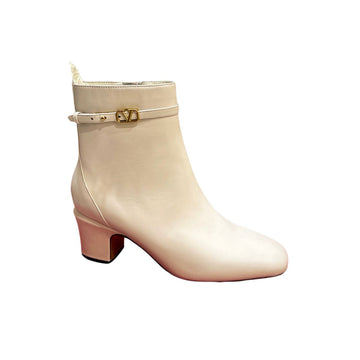 VL GARAVANI TAN GO ANKLE BOOT IN CALFSKIN LEATHER WHITE