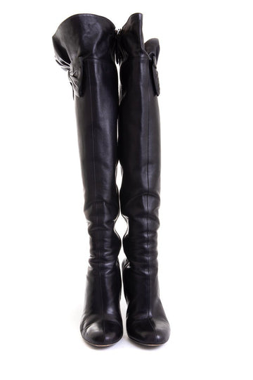 Valentino Black Over-The-Knee Boots SZ 41