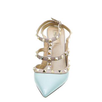 Valentino Grey Rockstud Caged Pump 41