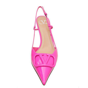 Valentino Fuchsia VLogo Slingback Pumps 40
