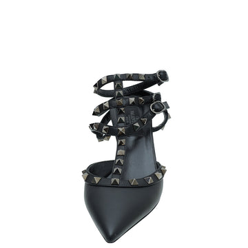 Valentino Black Rockstud Caged Pump 36