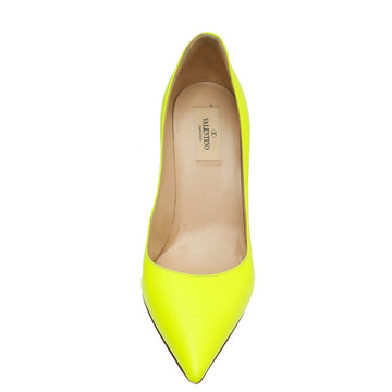 Valentino Neon Yellow Green Ankle Stud Pump 39.5