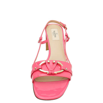 Valentino Pink VLogo Block Heeled Slingback 40