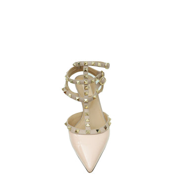 Valentino Light Pink Rockstud Caged Ankle Strap Pump 38.5