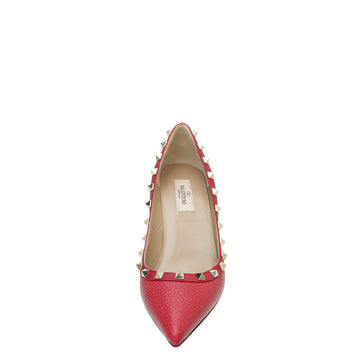Valentino Red Rockstud Grained Pump 38