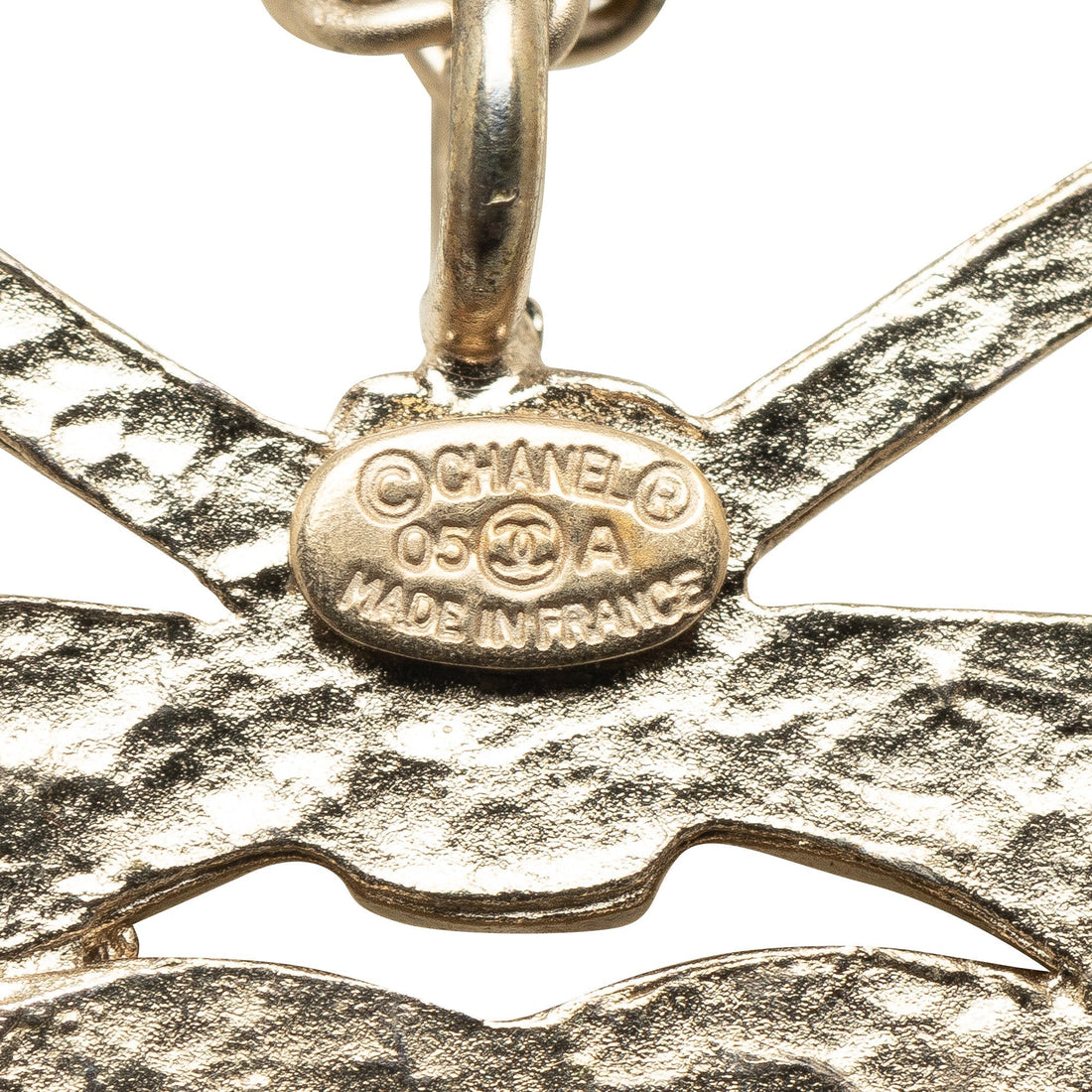 CHANEL CC Ribbon Pendant Necklace Costume Necklace