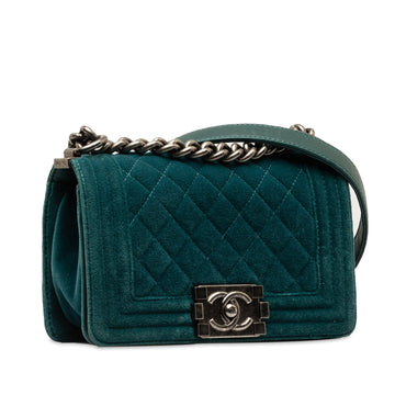 CHANEL Small Boy Velvet Flap Bag