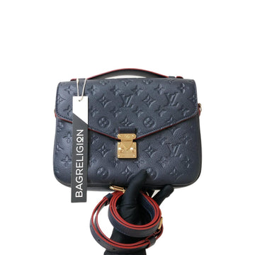 Louis-Vuitton Louis Vuitton Pochette Metis Leather Monogram Marine Blue