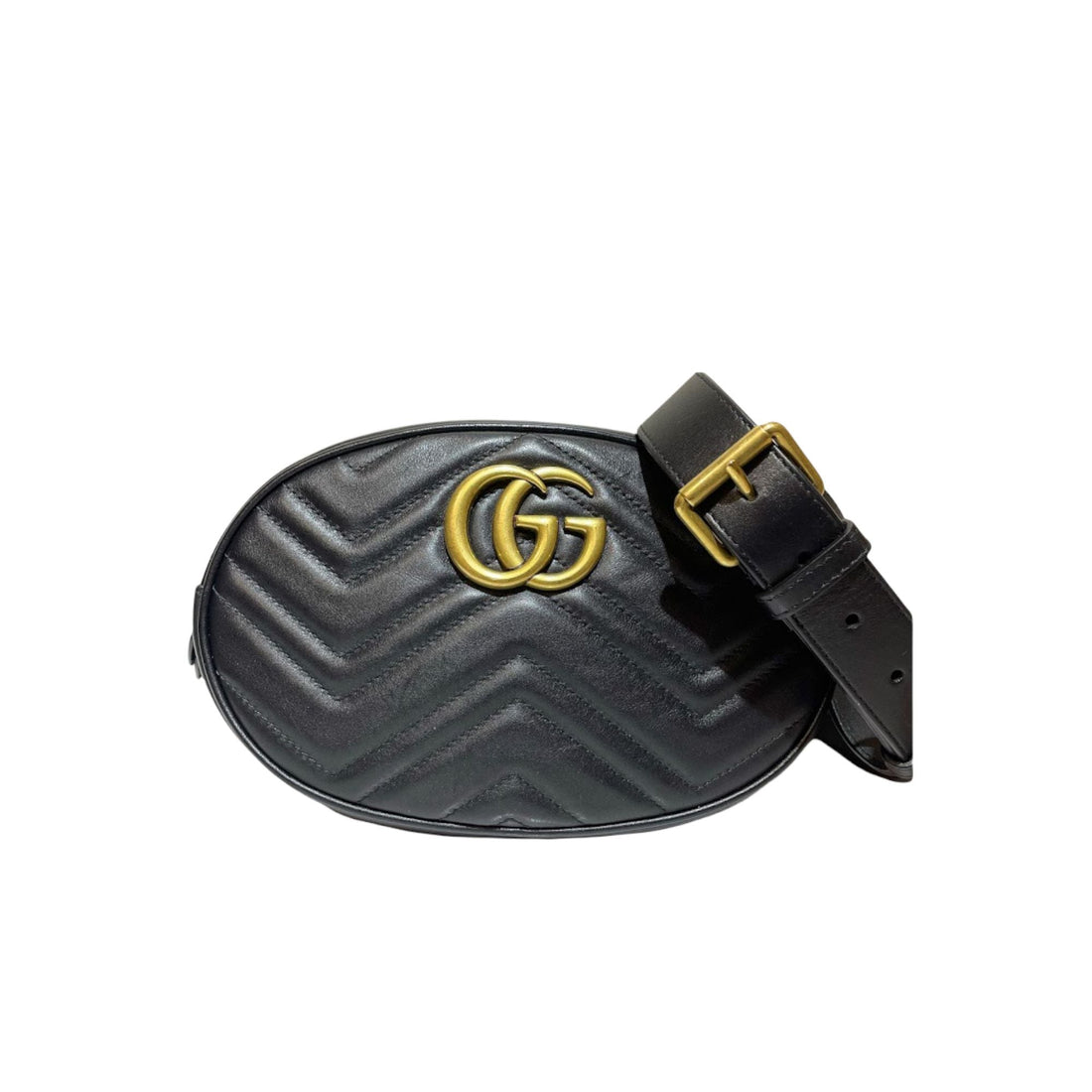 Gucci Marmont Belt Bag Black Leather GHW