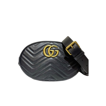 Gucci Marmont Belt Bag Black Leather GHW