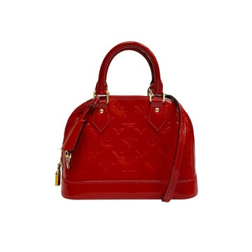 Louis-Vuitton Alma BB Vernis Leather Red GHW
