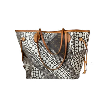 Louis-Vuitton MM Limited Edition Yayoi Kusama Monogram Waves Neverfull White GHW