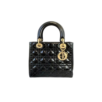 Medium Lady Dior New 1:1 Repl Black GHW