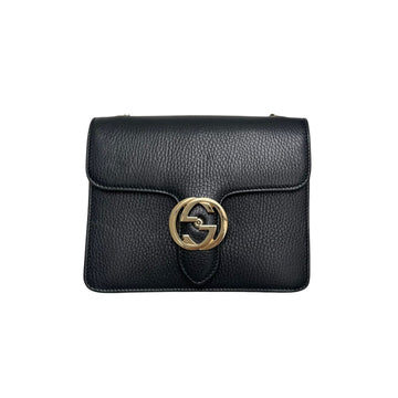 Gucci Small Interlocking GG CalBNkin Black GHW