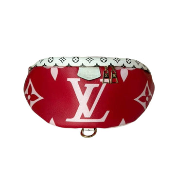 Louis-Vuitton Monogram Giant Bum Bag Red Pink White Black GHW