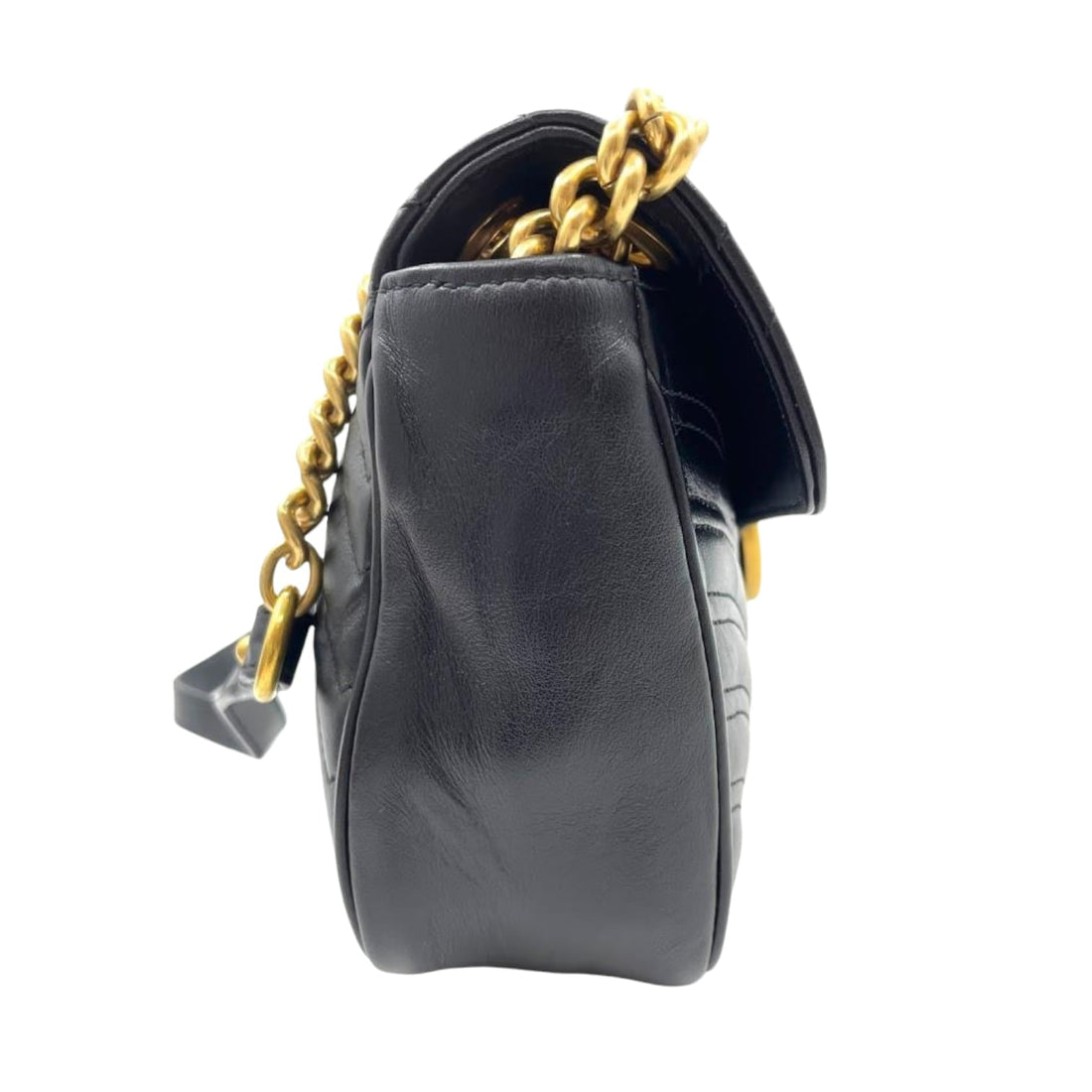 Gucci Small Marmont Matelassé Leather Black GHW