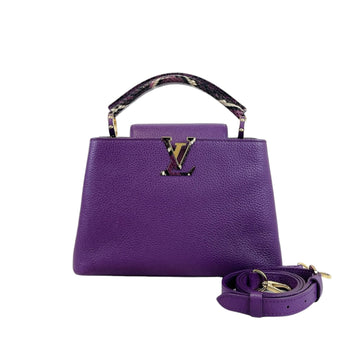 Louis-Vuitton BB Capucines Purple with Python Handle GHW