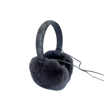 Gucci Monogram Fur Unisex Ear MufBN Grey