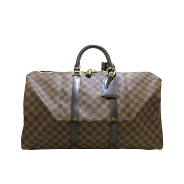 Louis-Vuitton Keepall 50 Boston Bag Damier Ebene GHW
