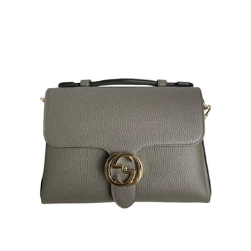 Gucci Interlocking GG CalBNkin Leather Grey GHW