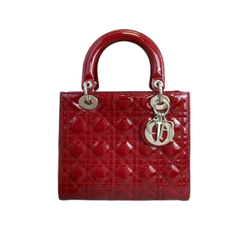 Medium Lady Dior Cannage New 1:1 Repl Red SHW