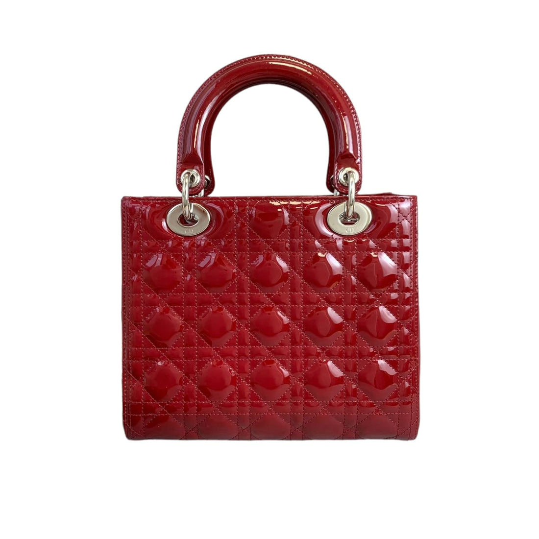 Medium Lady Dior Cannage New 1:1 Repl Red SHW