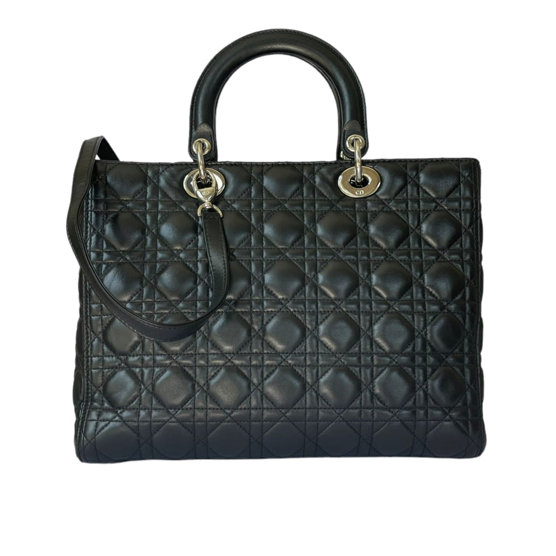 Large Lady Dior Lambskin Black SHW
