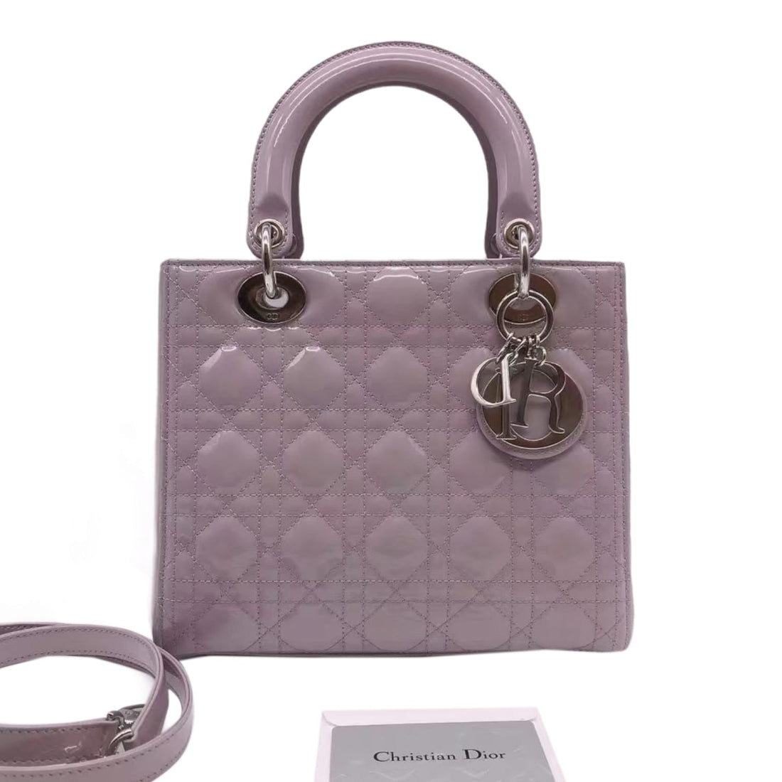 Medium Lady Dior Cannage New 1:1 Repl Lavender SHW
