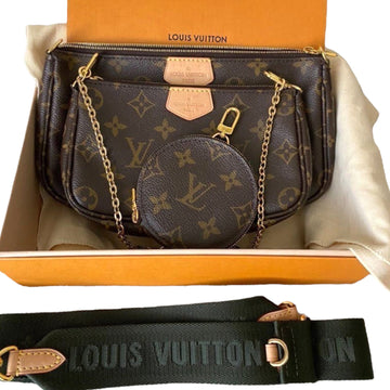 Louis-Vuitton Monogram Multi Pochette Accessoires Khaki GHW