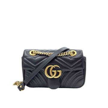 Gucci Mini Marmont Matelassé Leather Black GHW