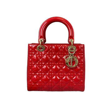 Medium Lady Dior Cannage New 1:1 Repl Red GHW