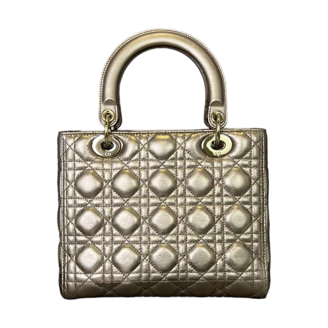 CalBNkin Cannage Medium Lady Dior Gold GHW