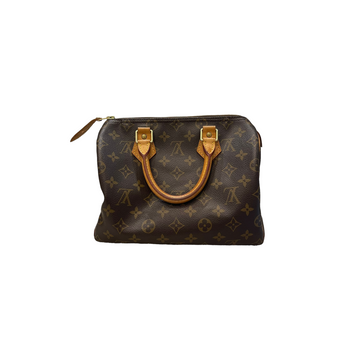 Louis-Vuitton Monogram Speedy 25 Brown Bag GHW