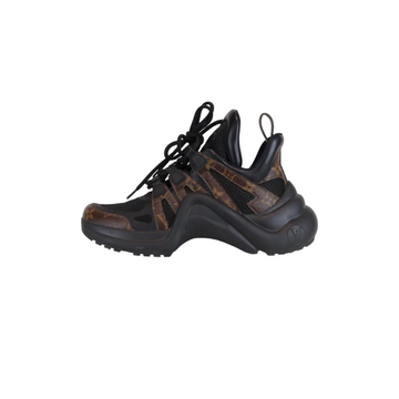 Louis-Vuitton Brown Canvas Mesh Archlight Sneakers Size 37