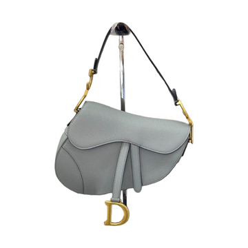 Grained CalBNkin Medium Saddle Bag Grey GHW