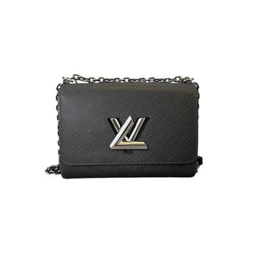 Louis-Vuitton Epi Twist Shoulder Bag MM Noir Grey SHW