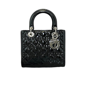 Medium Lady Dior Top Flap New 1:1 Repl Cannage Black SHW