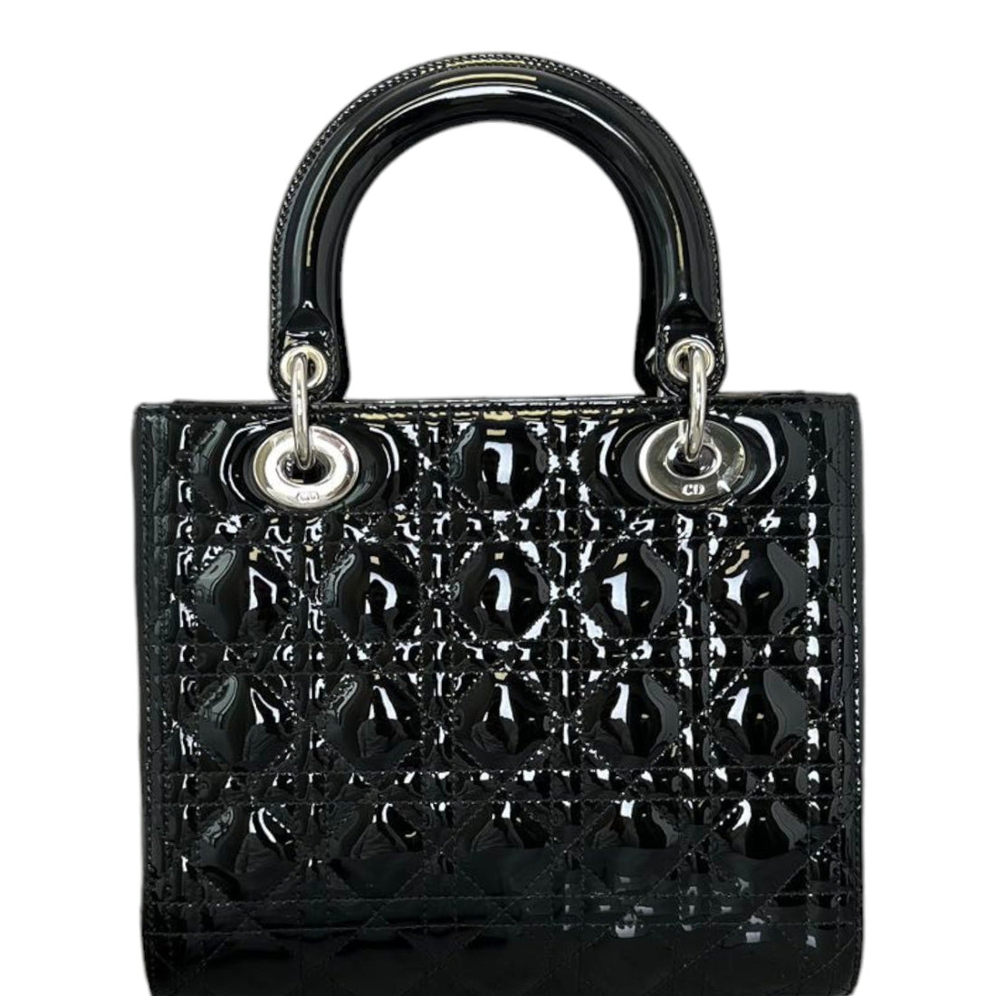 Medium Lady Dior Top Flap New 1:1 Repl Cannage Black SHW